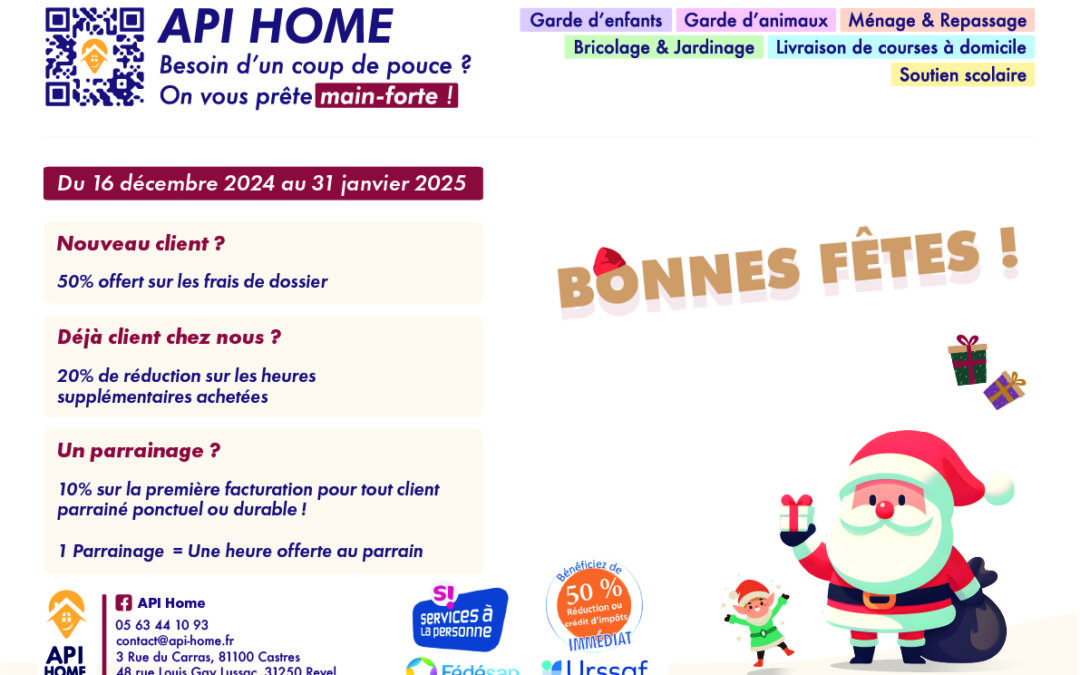 Offre API Home ! Passez de belles fêtes !